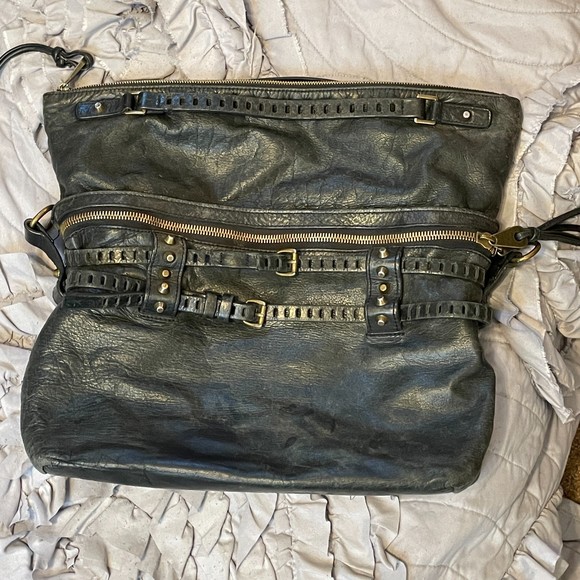 🌻Joelle Hawkens Victory Large Slouchy Leather Handbag *Missing Shoulder Strap* - Picture 2 of 10